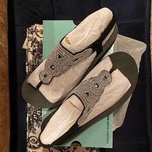 Yoga Foam Cali Skechers Black Beaded Women's Sandals